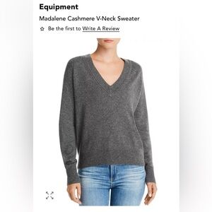 Equipment NWT Women’s Madalene 100 % Cashmere Luxury Pull-Over Sweater Size L